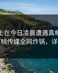 业内人士在今日凌晨遭遇真相暧昧蔓延，蜜桃传媒全网炸锅，详情围观