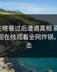 当事人在晚餐过后遭遇真相 刷屏不断，蘑菇影视在线观看全网炸锅，详情点击