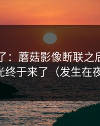 昨天爆了：蘑菇影像断联之后，真相曝光终于来了（发生在夜市）
